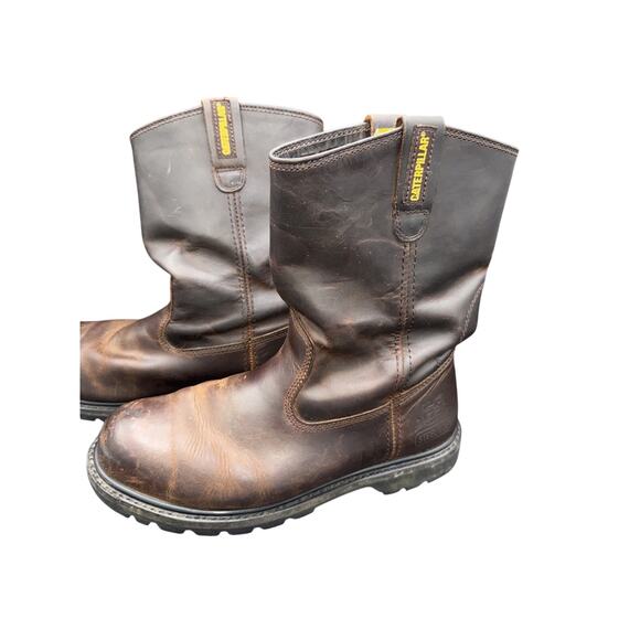 CAT Caterpillar P89516 Men\'s Steel Toe Work Leather Brown Boots Shoes 10.5 main image 7